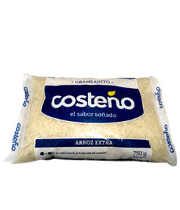 COSTEÑO ARROZ EXTRA EL SABOR SOÑADO.  PESO NETO  750 G.