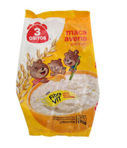 3 OSITOS  MACA AVENA  CON FIBRA VIT  Calcio/ Hierro/ Vitaminas Cont. Neto 170 G.