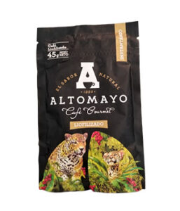 ALTOMAYO  CAFÉ GOURMET  LIOFILIZADO EL SABOR NATURAL  Peso Neto 45 G.