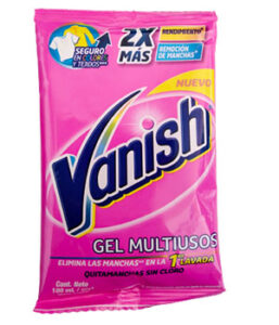 VANISH GEL MULTIUSOS  ELIMINA LAS MANCHAS EN LA PRIMERA LAVADA / QUITAMANCHAS SIN CLORO.  CONT NETO  100 G.