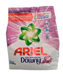 ARIEL Con Un toque de Downy LIMPIEZA PROFUNDA Frescura que Perdura 800 G.