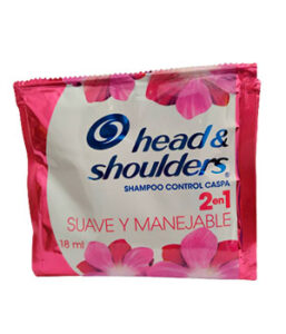 HEAD & SHOULDERS  SHAMPOO CONTROL CASPA 2 EN 1 CUAVE Y MANEJABLE 18 ML.