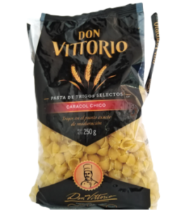 DON VITTORIO Pasta de Trigos Selectos – Caracol Chico – Peso Neto 250 g