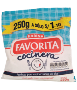 FAVORITA Harina sin Preparar Cocina 250g