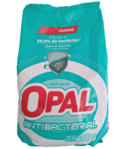 Detergente – OPAL ANTIBACTERIAL – Elimina el 99.9% de Bacterias Peso Neto 480 g