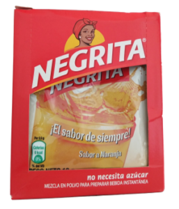 Refresco Negrita – Sabor a Naranja – El Sabor de Siempre  Peso Neto 13g -12 Unidades