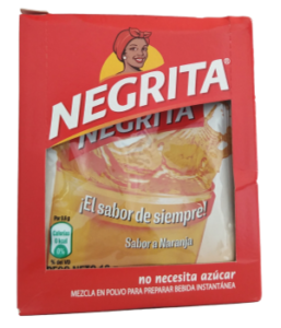 Refresco Negrita – Sabor a Piña – El Sabor de Siempre  Peso Neto 13g – 12 Unidades