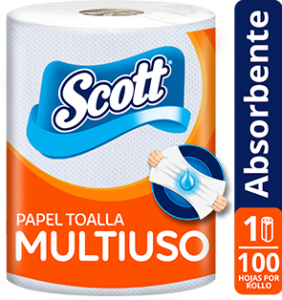 SCOTT Papel Toalla Multiuso 100 Hojas Por Rollo
